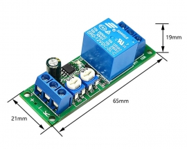 DC 12V Dual Delay Relay Module Adjustable Time 100s-ON 100s-OFF Trigger Control Switch